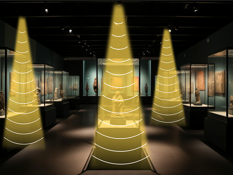 展览馆、博物馆、画廊、展厅等场景使用定向音箱