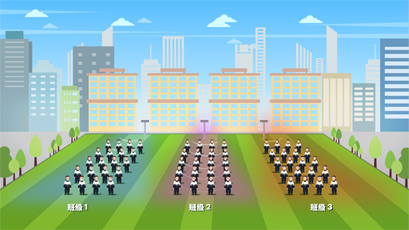 安静操场系统定向发声，不扰民