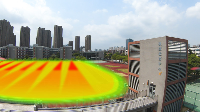 室外定向音柱：为学校操场打造精准声环境，不扰民！